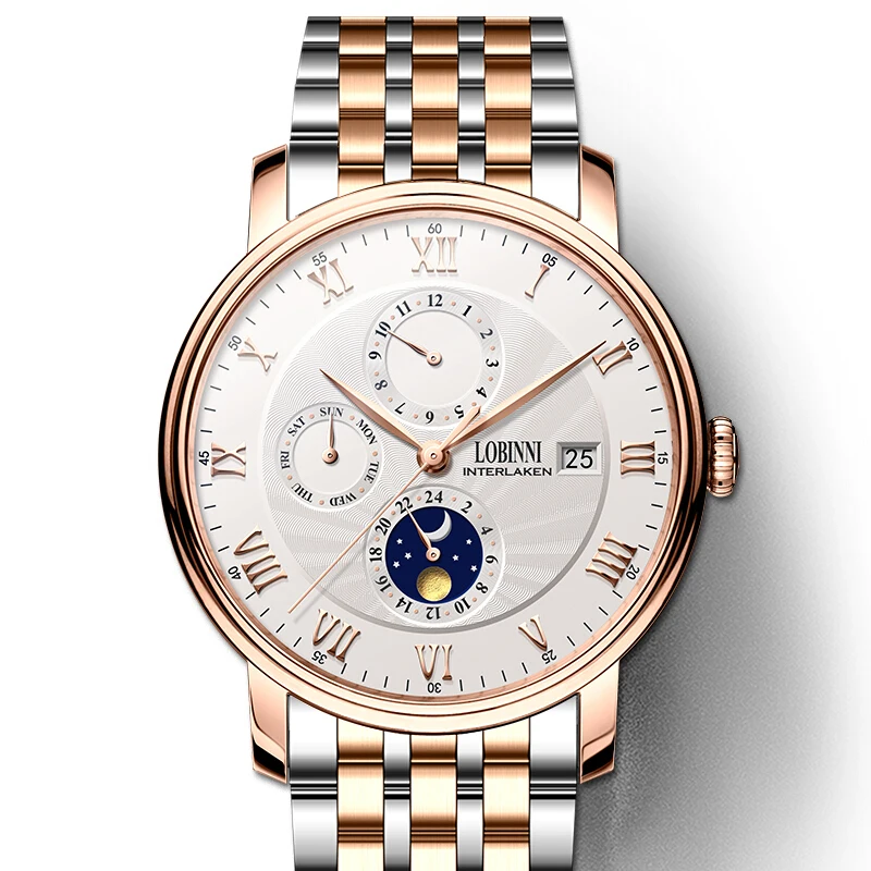 Switzerland LOBINNI Men Watches Luxury Brand Wristwatches Seagull Automatic Mechanical Clock 316L Ss relogio masculino L1023-8
Switzerland LOBINNI Men Watches Luxury Brand Wristwatches Seagull Automatic Mechanical Clock 316L Ss relogio masculino L1023-8
