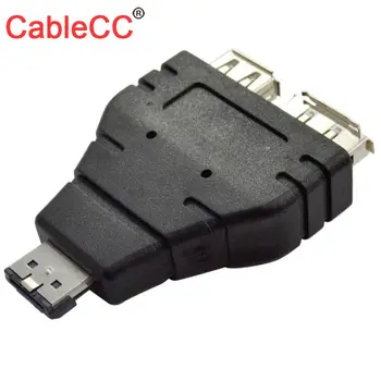10pcs/lot CY Combo Power eSATA USB Male to eSATA Female USB Female Adapter High Quality 1 in 2 Cablecc
10pcs/lot CY Combo Power eSATA USB Male to eSATA Female USB Female Adapter High Quality 1 in 2 Cablecc