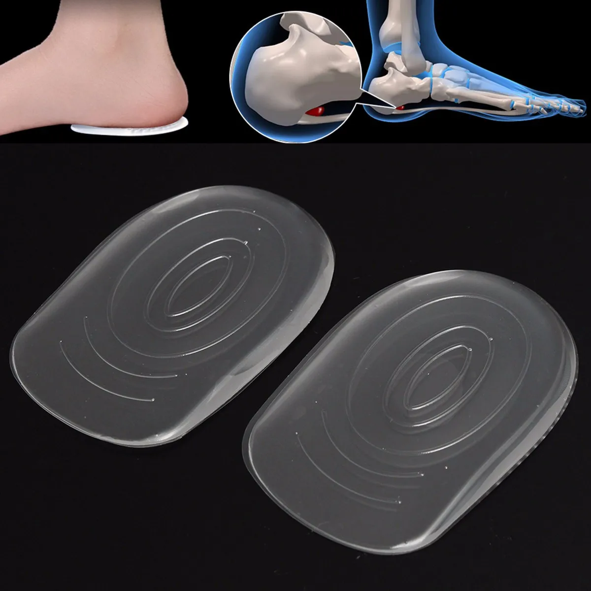 Soft Transparent Silicone Gel Heel Cushion Insoles Soles Relieve Foot Pain Protectors Spur Support Shoe Pad High Heel Inserts
Soft Transparent Silicone Gel Heel Cushion Insoles Soles Relieve Foot Pain Protectors Spur Support Shoe Pad High Heel Inserts