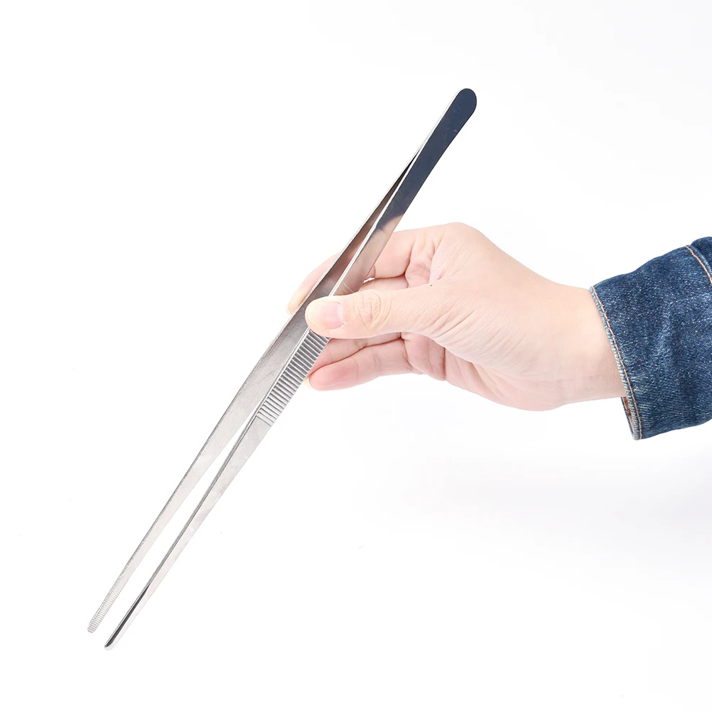 12.5/25/30cm Long Barbecue Food Tong Stainless Steel Straight Tweezer Toothed Tweezer Home Medical Garden Kitchen BBQ Tool
12.5/25/30cm Long Barbecue Food Tong Stainless Steel Straight Tweezer Toothed Tweezer Home Medical Garden Kitchen BBQ Tool