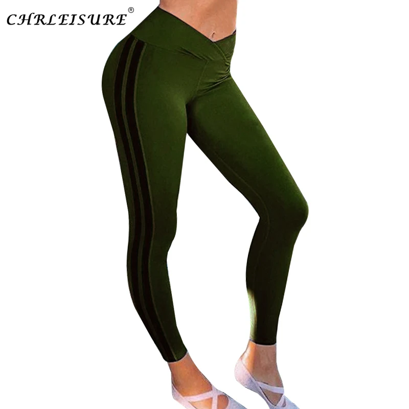 CHRLEISURE Workout High Waist Women Leggings V-Waist Push Up Femme Trousers Side Stripe Fitness Leggings For Women
CHRLEISURE Workout High Waist Women Leggings V-Waist Push Up Femme Trousers Side Stripe Fitness Leggings For Women
