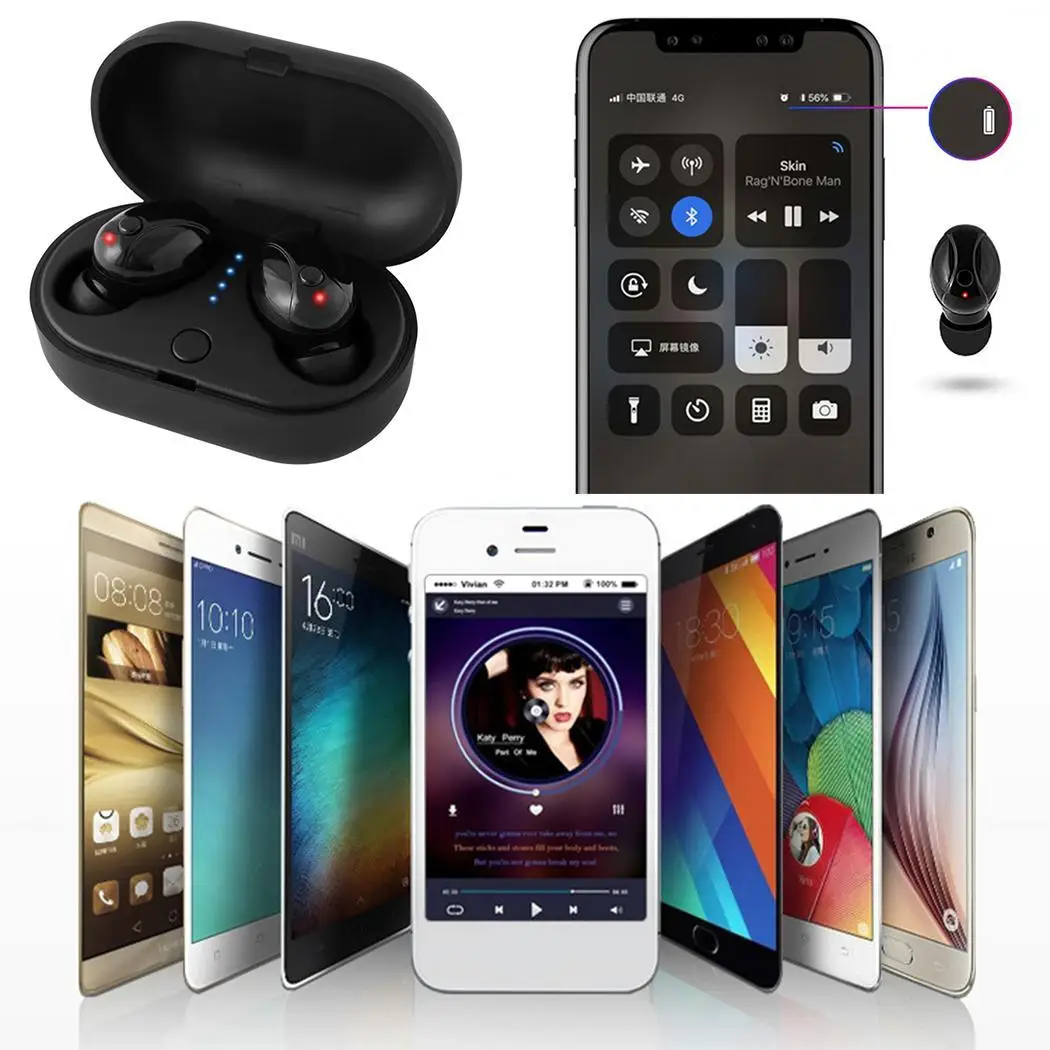 Mini Wireless Bluetooth 5.0 Headphones Pick up and Automatic Earphones Kit Boot 10m 500Amh Magnetics-function | Электроника