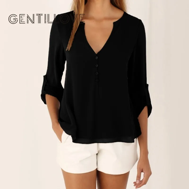 Gentillove 2019 Female Plus Size 5XL Blouse Long Sleeve Chiffon Blouse Elegant Lady Loose Tops Fashion Chic Women Clothes
Gentillove 2019 Female Plus Size 5XL Blouse Long Sleeve Chiffon Blouse Elegant Lady Loose Tops Fashion Chic Women Clothes