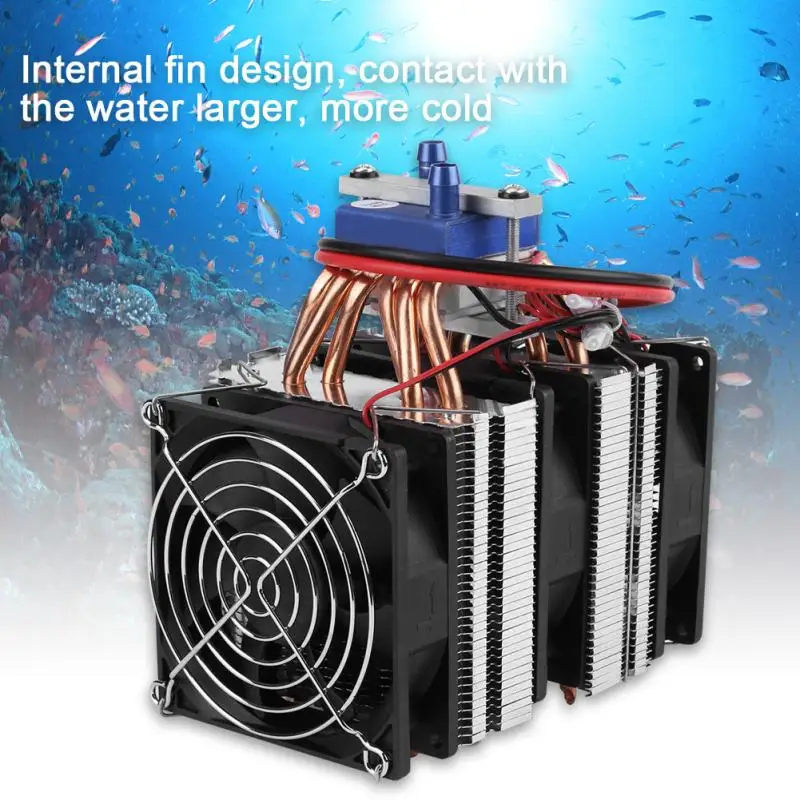 Original DIY Thermoelectric Cooler Semiconductor Refrigeration Water Chiller Cooling Device for Mini Fish Tank Fridge Use
Original DIY Thermoelectric Cooler Semiconductor Refrigeration Water Chiller Cooling Device for Mini Fish Tank Fridge Use
