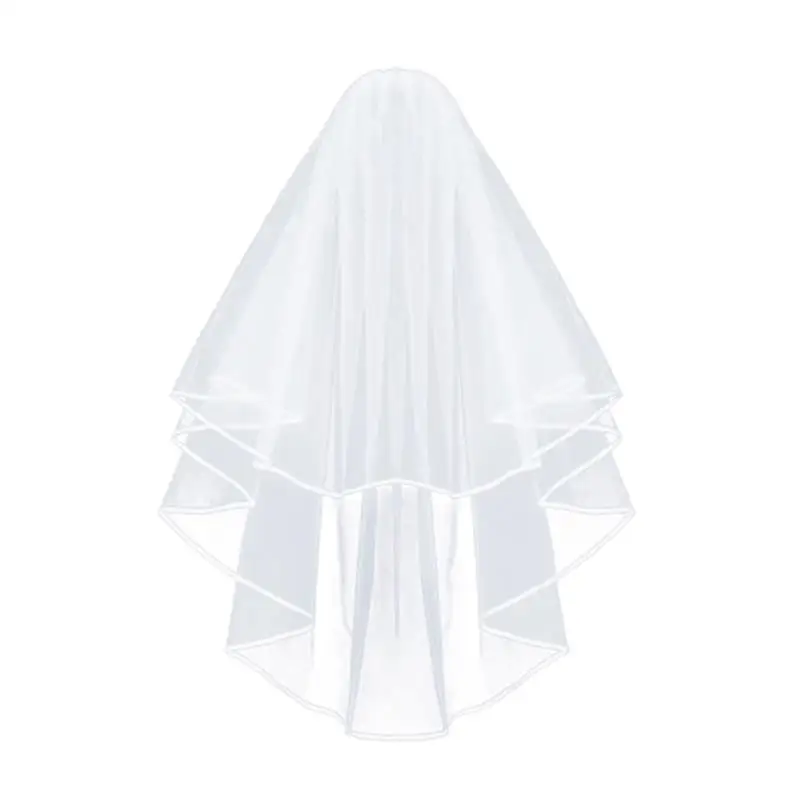Simple and Elegent Wedding Veil Bridal Tulle Veils with Comb and Lace Ribbon Edge White (White)
Simple and Elegent Wedding Veil Bridal Tulle Veils with Comb and Lace Ribbon Edge White (White)