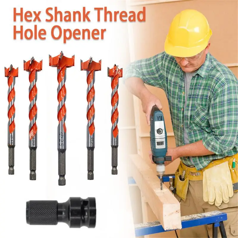 Woodworking Hole Saw Cutter Opener Alloy Long Thread Drill Bit Wind Batch Hex Handle Long Wooden Door Lock Plastic Punching
Woodworking Hole Saw Cutter Opener Alloy Long Thread Drill Bit Wind Batch Hex Handle Long Wooden Door Lock Plastic Punching