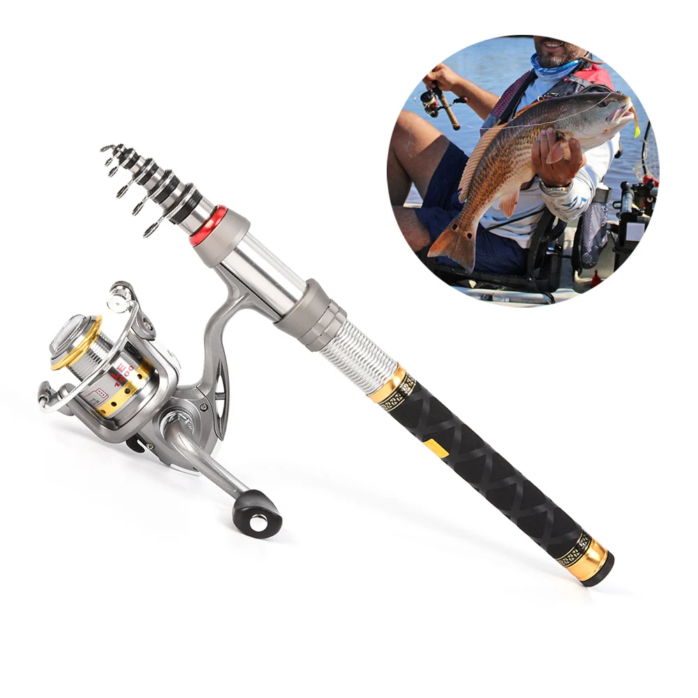 Lixada Hot Telescopic Fishing Rod and Reel Combo Full Kit 3 Ball Bearings Spinning Fishing Reel Gear Organizer Pole Set with Bag
Lixada Hot Telescopic Fishing Rod and Reel Combo Full Kit 3 Ball Bearings Spinning Fishing Reel Gear Organizer Pole Set with Bag