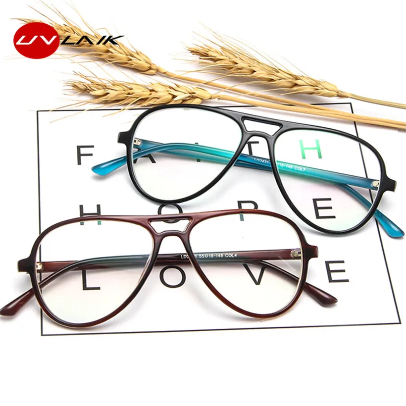 

UVLAIK Fashion Glasses Frame Men Eyeglasses Clear Eye Glasses Frames for Women Transparent Optical Spectacles