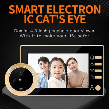 Q10 4.3 inch LCD Digital Doorbell Electronic Door Viewer Peephole Camera Door Bell 145 Degree Support Motion Detection Dropship
Q10 4.3 inch LCD Digital Doorbell Electronic Door Viewer Peephole Camera Door Bell 145 Degree Support Motion Detection Dropship