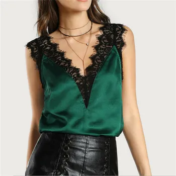 New 2018 Summer Women Loose Fashion Lace Deep V Sleeveless Spliced Cotton V Back Casual Tops Blouse Shirt
New 2018 Summer Women Loose Fashion Lace Deep V Sleeveless Spliced Cotton V Back Casual Tops Blouse Shirt