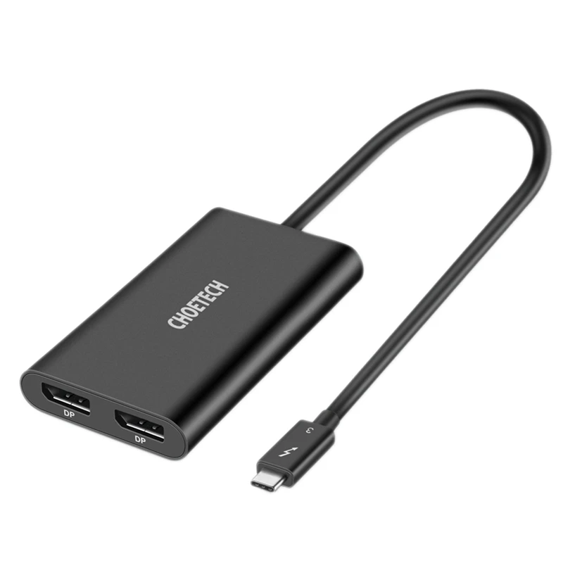 Choetech Thunderbolt 3 To Dual Displayport Adapter Compatible With Mac & Windows Thunderbolt 3 Computers (Support Dual 4K 60Hz
Choetech Thunderbolt 3 To Dual Displayport Adapter Compatible With Mac & Windows Thunderbolt 3 Computers (Support Dual 4K 60Hz