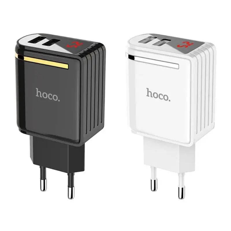 HOCO C39A Mobile Phone Digital Display Dual USB Wall Charger EU Plug Adapter for iPhone Samsung Xiaomi Huawei Phone Charger
HOCO C39A Mobile Phone Digital Display Dual USB Wall Charger EU Plug Adapter for iPhone Samsung Xiaomi Huawei Phone Charger