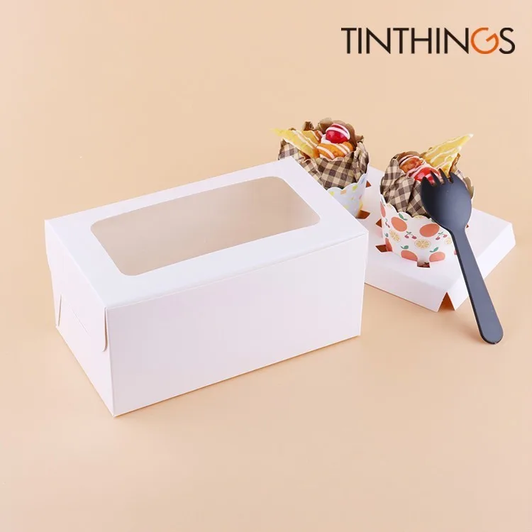 50PCS Cupcake Paper Packaging 2 Cup Cake Holders White Brown Kraft Paper Cake Box Window Gift Packaging Wedding Home Party Fovar
50PCS Cupcake Paper Packaging 2 Cup Cake Holders White Brown Kraft Paper Cake Box Window Gift Packaging Wedding Home Party Fovar