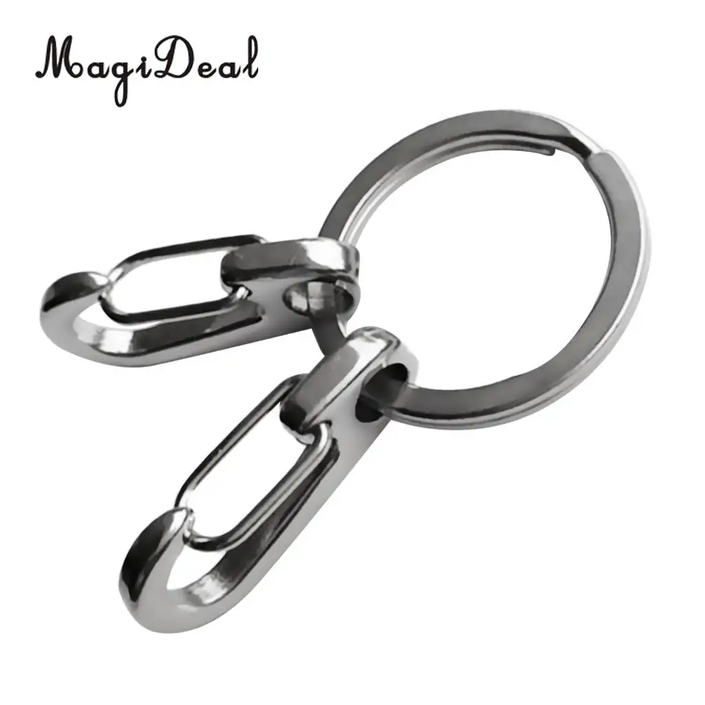 

2 Pcs Stainless Steel Snorkeling Swimming Diving Quick Release Keychain Carabiner Snap Hook Quickdraw Clip with Key Chain