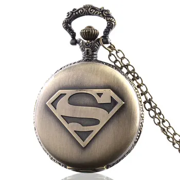 IBEINA Vintage Bronze Quartz Pocket Watch Men Superman Necklace Pendant Gift Cosplay
IBEINA Vintage Bronze Quartz Pocket Watch Men Superman Necklace Pendant Gift Cosplay