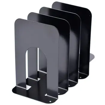 

Black Metal Bookends.Sturdy,Non Skid,Heavy Duty.Economic Universal Bookends Support for Books, Movies, DVDs, Magazines, Video