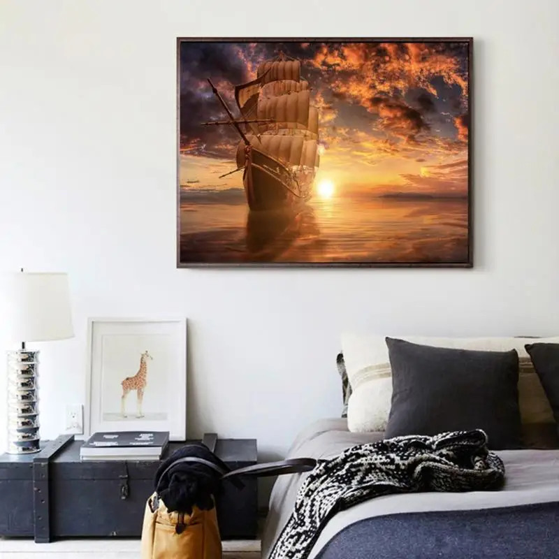 5D DIY Full Drill Diamond Painting Sunset Ship Cross Stitch Embroidery Rhinestones Mosaic Kits Home Wall Decor 6styles new year
5D DIY Full Drill Diamond Painting Sunset Ship Cross Stitch Embroidery Rhinestones Mosaic Kits Home Wall Decor 6styles new year