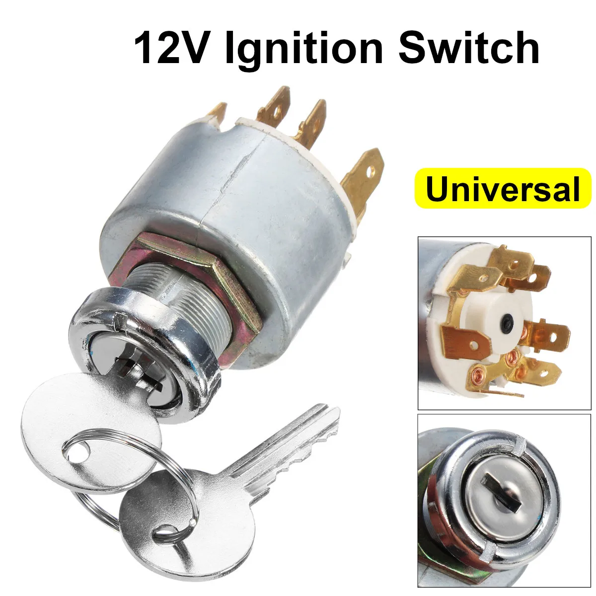 12V 4 Position Universal Car Boat Motorcycle Ignition Lock Cylinder Switch Control w/ 2 Keys For Lucas SPB501
12V 4 Position Universal Car Boat Motorcycle Ignition Lock Cylinder Switch Control w/ 2 Keys For Lucas SPB501