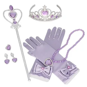 Princess Elsa Anna Dress up Gift Set for Sofia Crown Scepter Necklace Earrings Gloves Princess Dress up Accessories 6pcs/set
Princess Elsa Anna Dress up Gift Set for Sofia Crown Scepter Necklace Earrings Gloves Princess Dress up Accessories 6pcs/set
