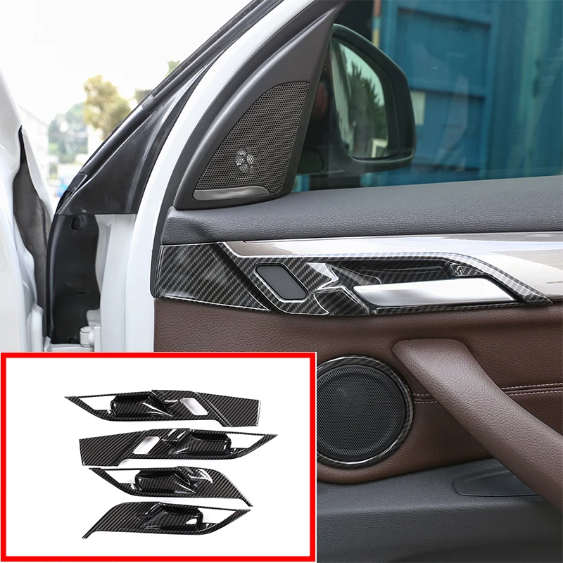 4 шт. для BMW X1 f48 2016-2019 углеродное волокно X2 F47 2018 ABS Хромированная Крышка внутренней
