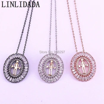 6Pcs Fashion Jewelry Oval Shape Pendant Necklace CZ Micro Pave High Quality Pendant Necklaces
6Pcs Fashion Jewelry Oval Shape Pendant Necklace CZ Micro Pave High Quality Pendant Necklaces