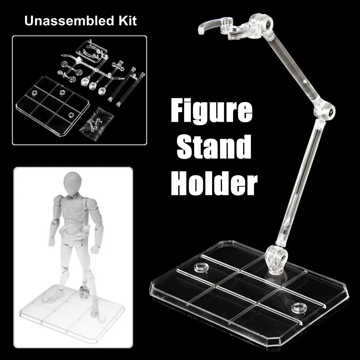 Clear Action Figure Model Base Stand Holder Adjustable Fit For HG RG MG SHF Robot Gundam Models Display Bracket Shaft Support
Clear Action Figure Model Base Stand Holder Adjustable Fit For HG RG MG SHF Robot Gundam Models Display Bracket Shaft Support