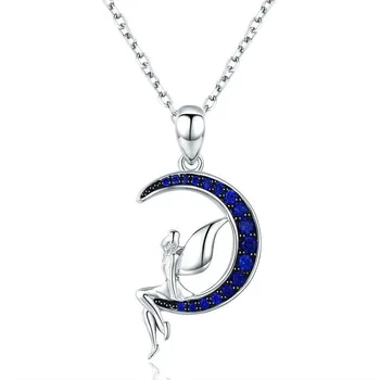 Hot Sale 100% 925 Sterling Silver Lucky Fairy in Blue Moon Pendant Necklaces Women Sterling Silver Jewelry Gift SCN244
Hot Sale 100% 925 Sterling Silver Lucky Fairy in Blue Moon Pendant Necklaces Women Sterling Silver Jewelry Gift SCN244