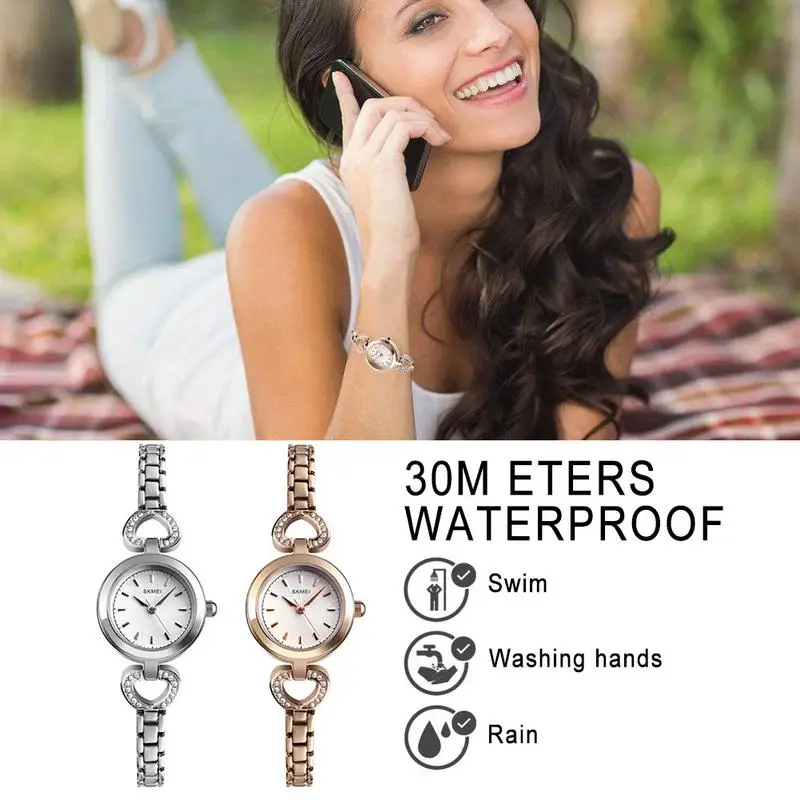 Fashionable Exquisite Rhinestone Bracelet Love Type Women's Small Rose Gold Watch
Fashionable Exquisite Rhinestone Bracelet Love Type Women's Small Rose Gold Watch