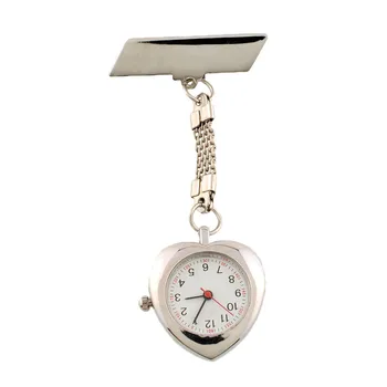 Silver Pocket Heart Nurse Watch Delicate Quartz Nurse Watch Pocket Watch Stainless Steel Watch Band Clip 
Silver Pocket Heart Nurse Watch Delicate Quartz Nurse Watch Pocket Watch Stainless Steel Watch Band Clip