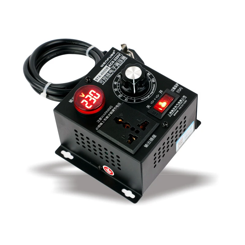 4000W Digital SCR Electronic Regulator Motor Fan Electric Drill Variable Speed Governor Thermostat 
4000W Digital SCR Electronic Regulator Motor Fan Electric Drill Variable Speed Governor Thermostat