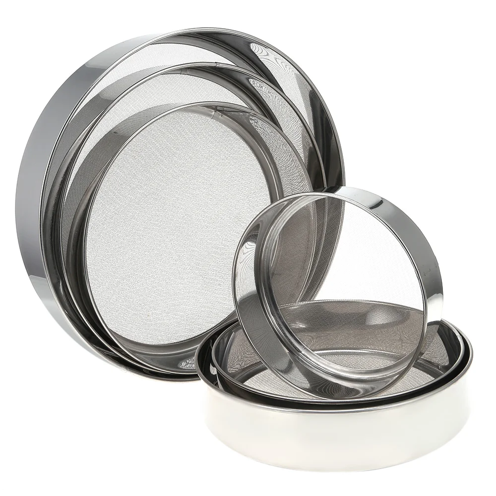 Meltset 6pcs/Set Stainless Steel Fine Mesh Flour Sieve Set Round Shape Wheat Flour Filter Strainer Cake Baking Kitchen Tool
Meltset 6pcs/Set Stainless Steel Fine Mesh Flour Sieve Set Round Shape Wheat Flour Filter Strainer Cake Baking Kitchen Tool