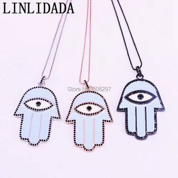5Pcs Charm micro pave cz zirconia &blue enamel Hamsa hand Pendant Necklaces for women fashion gifts
5Pcs Charm micro pave cz zirconia &blue enamel Hamsa hand Pendant Necklaces for women fashion gifts