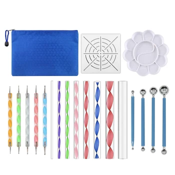 19PCS/set Mandala Painting Dotting Tools with Dotting Rods Ball Stylus Pen Stencil Paint Tray Brushes for Rock Fabric Wall Art
19PCS/set Mandala Painting Dotting Tools with Dotting Rods Ball Stylus Pen Stencil Paint Tray Brushes for Rock Fabric Wall Art
