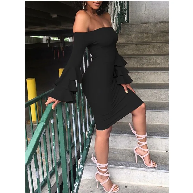 Celebrity Evening Party Dress Women 2019 Sexy Long Sleeve Club Dress Vestidos Summer Ruffles Solid Color Slash Dress
Celebrity Evening Party Dress Women 2019 Sexy Long Sleeve Club Dress Vestidos Summer Ruffles Solid Color Slash Dress