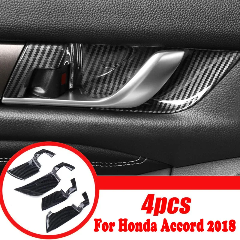 4x Carbon Fiber Style Interior Door Handle Bowl Cover for Honda Accord 2018 Part
4x Carbon Fiber Style Interior Door Handle Bowl Cover for Honda Accord 2018 Part