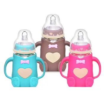 Newborn Baby Wide-bore Nursing Bottle With Handle Baby Feeding Glass Bottle Children Drinking Bottle Heart Pattern Type
Newborn Baby Wide-bore Nursing Bottle With Handle Baby Feeding Glass Bottle Children Drinking Bottle Heart Pattern Type