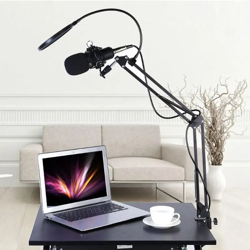 Hot Sale Broadcasting Microphone Cardioid Recording Condenser Microphone Large Diaphragm with Arm Stand Bracket For Karaoke
Hot Sale Broadcasting Microphone Cardioid Recording Condenser Microphone Large Diaphragm with Arm Stand Bracket For Karaoke