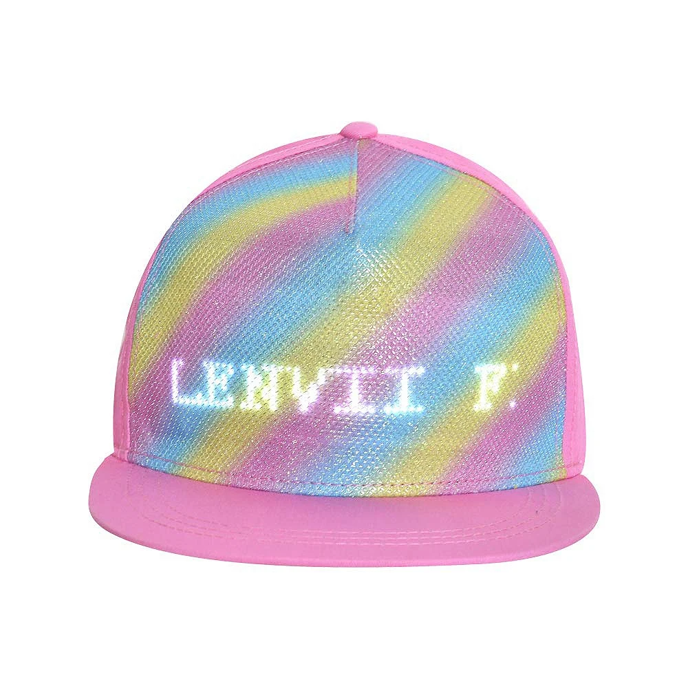 Fashion Led Smart Cool Display Cap Mobile App Control Display Words Flat Peak Cap For Courtship Scene Creativity
Fashion Led Smart Cool Display Cap Mobile App Control Display Words Flat Peak Cap For Courtship Scene Creativity