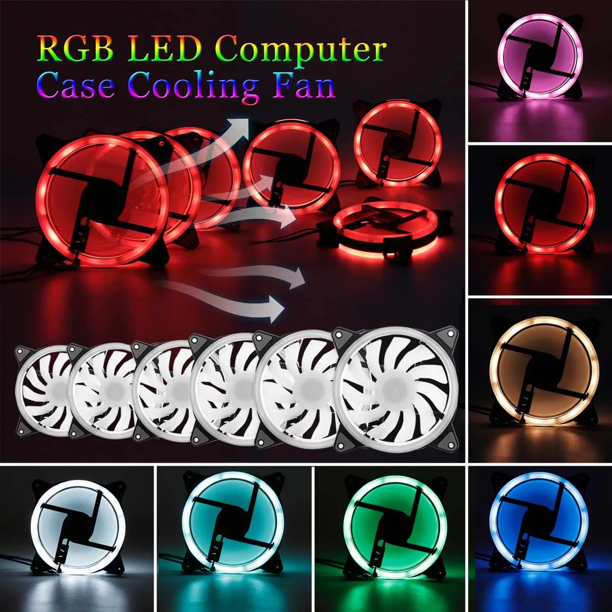 1PCS/3PCS/6PCS 120mm PC Computer 16dB Silent Cooling Fan Adjust RGB LED Computer Case IR Remote 12VDC Made Of ABS For CPU
1PCS/3PCS/6PCS 120mm PC Computer 16dB Silent Cooling Fan Adjust RGB LED Computer Case IR Remote 12VDC Made Of ABS For CPU