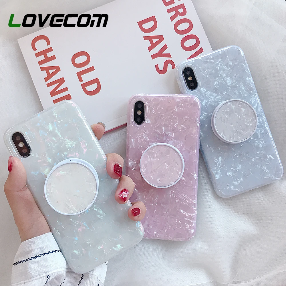 LOVECOM Plain Dream Shell Foldable Holder Phone Case For iPhone 11 Pro Max XR X XS Max 7 8 6S Plus Soft IMD Phone Back Cover
LOVECOM Plain Dream Shell Foldable Holder Phone Case For iPhone 11 Pro Max XR X XS Max 7 8 6S Plus Soft IMD Phone Back Cover