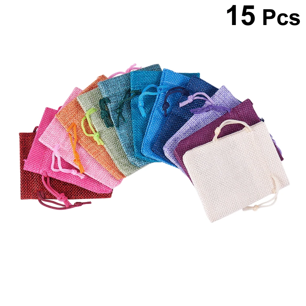 15Pcs Durable Assorted Colors Bags Adorable Linen Drawstring Bag Gift Candy Favor Storage Packing Bag Wedding Party Supplies
15Pcs Durable Assorted Colors Bags Adorable Linen Drawstring Bag Gift Candy Favor Storage Packing Bag Wedding Party Supplies