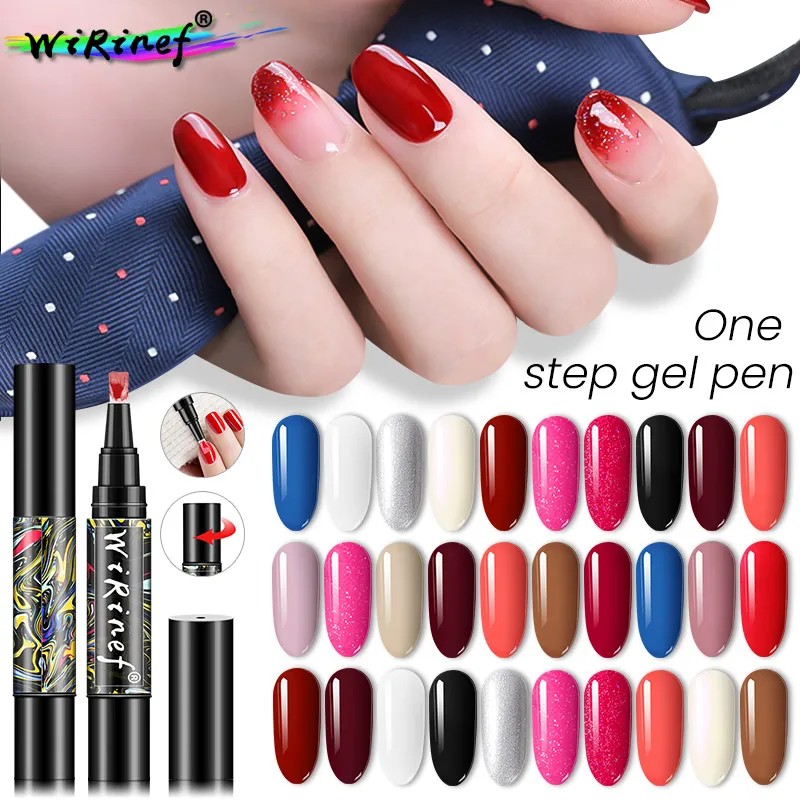 WiRinef 3 In 1 Nail Art Manicure Varnish One Step Gel Nail Pen No Need Top Base Primer UV Gel Lacquer Glitter Polish
WiRinef 3 In 1 Nail Art Manicure Varnish One Step Gel Nail Pen No Need Top Base Primer UV Gel Lacquer Glitter Polish