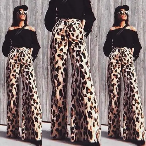 New Sexy Leopard Pant Women High Waist Palazzo Wide Leg Trousers Ladies Fashion Casual Plain Flared Pant Plus Size S-XL
New Sexy Leopard Pant Women High Waist Palazzo Wide Leg Trousers Ladies Fashion Casual Plain Flared Pant Plus Size S-XL