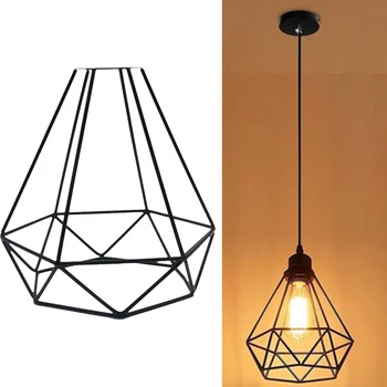 Vantage Iron Lampshade Ceiling Lighting Lampshade Industrial Lamp Cage DIY Home Office Ornaments Classic Black Nordic Bulb Cover 
Vantage Iron Lampshade Ceiling Lighting Lampshade Industrial Lamp Cage DIY Home Office Ornaments Classic Black Nordic Bulb Cover
