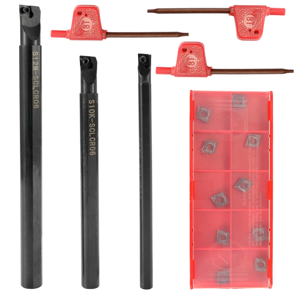 Turning Tool SCLCR Steel Good Toughness Semi-finishing Lathe Boring Bar Turning Tool Holder Carbide With Insert Wrench
Turning Tool SCLCR Steel Good Toughness Semi-finishing Lathe Boring Bar Turning Tool Holder Carbide With Insert Wrench