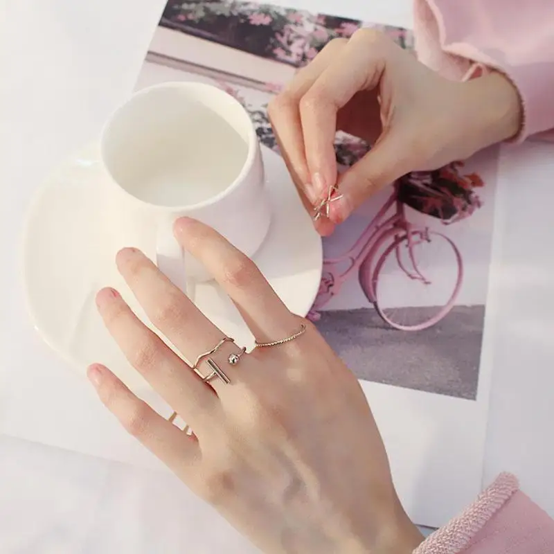 4pcs/Set Ring Harajuku Simple Unisex Geometry Open Adjustable Alloy Plating Finger Rings for Women Girls
4pcs/Set Ring Harajuku Simple Unisex Geometry Open Adjustable Alloy Plating Finger Rings for Women Girls