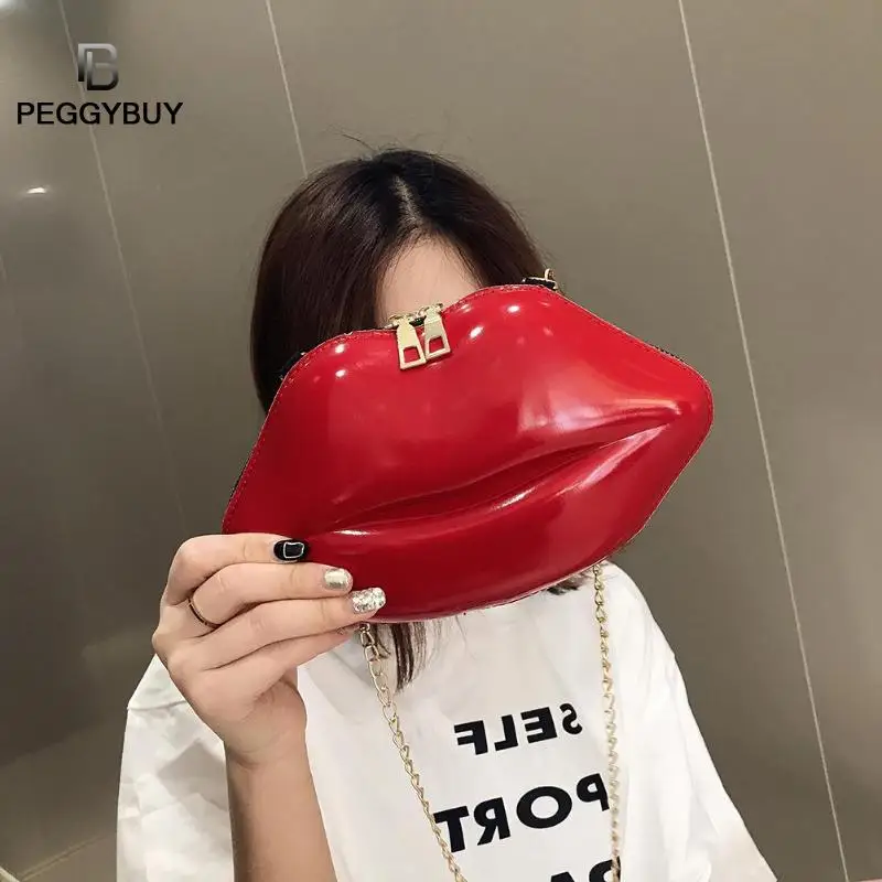 Fashion Jelly Solid Color Lips Bag for Women PVC Handbag Cartoon Chain Messenger Bag Shoulder Evening Party Clutch Bolsa Femimia
Fashion Jelly Solid Color Lips Bag for Women PVC Handbag Cartoon Chain Messenger Bag Shoulder Evening Party Clutch Bolsa Femimia