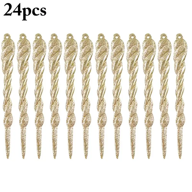 24PCS Beautiful Transparent Christmas Icicle Ornament DIY Party Hanging Decoration Xmas Tree Ornament Golden White Silver
24PCS Beautiful Transparent Christmas Icicle Ornament DIY Party Hanging Decoration Xmas Tree Ornament Golden White Silver