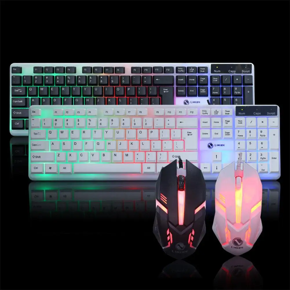 DSstyles Wired USB PC Gamer Mechanical Feel Keyboard + Mouse Set for Laptop Computer Backlit Keyboard
DSstyles Wired USB PC Gamer Mechanical Feel Keyboard + Mouse Set for Laptop Computer Backlit Keyboard