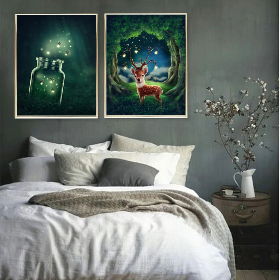 Baby Animal Deer Poster and Print Christmas Gift Modern Nursery Canvas Painting Nordic Wall Art Picture For Kids Bedroom Decor
Baby Animal Deer Poster and Print Christmas Gift Modern Nursery Canvas Painting Nordic Wall Art Picture For Kids Bedroom Decor